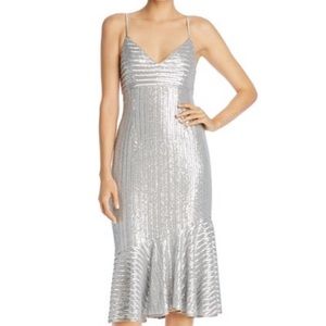 Saylor sequin slip midi dress